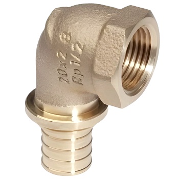 Угольник PE-X бр аксиал Дн20х3/4" ВР RX+ Рехау 14563563001