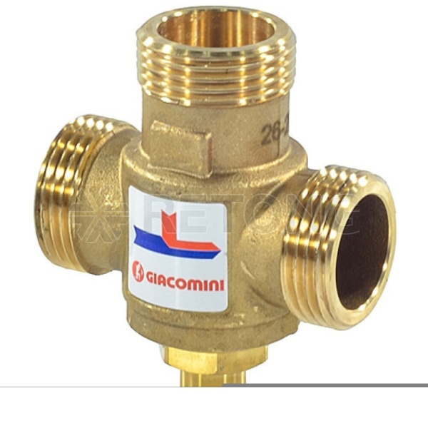 Клапан смесит д/твердотоп котл Ду25 р/р лат Ру10 Kvs3.2 60С Giacomini R157AY053
