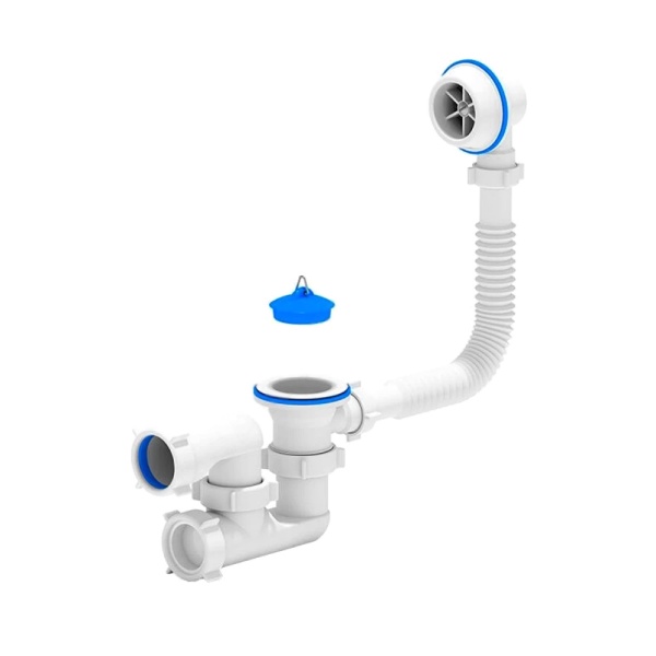 Сифон д/ванны рег проб 1 1/2"x40 пласт/сетка Варяг АНИ Пласт C6250