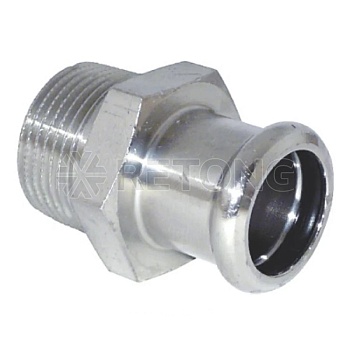 Муфта нерж AISI316L Дн28х3/4" Ру16 пресс/НР Inoxpres RM 187304028