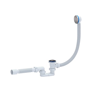 Сифон д/ванны плоск авт 1 1/2"x40 гофр 40х50 АНИ Пласт EC055