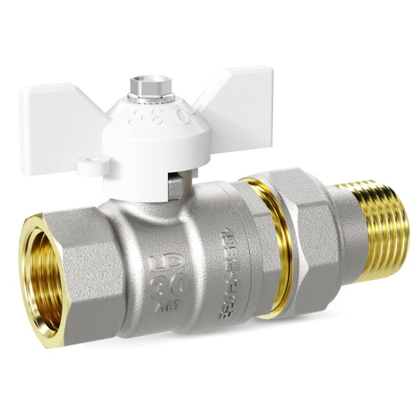 Кран шар лат Pride нк Ду20 Ру40 м/амер баб LD 47.20.В-ГШ.Б (white)