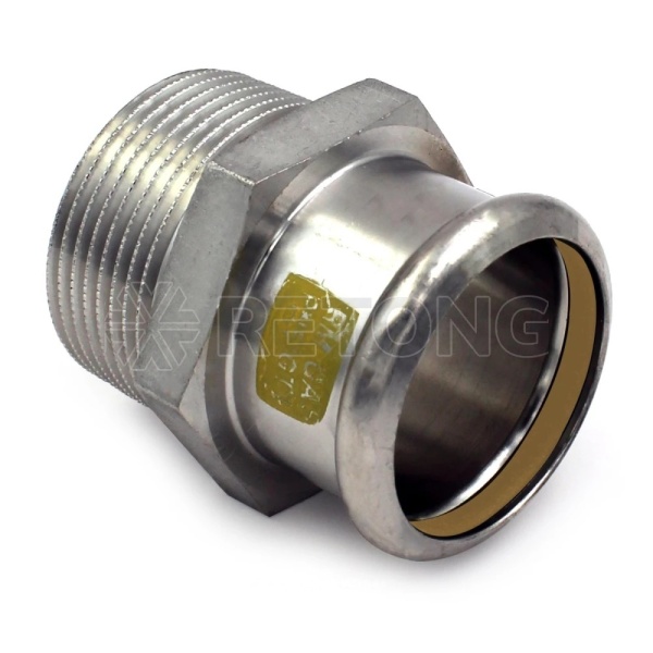 Муфта нерж AISI316L Дн35х1 1/4" Ру5 пресс/НР газ Inoxpres Gas RM 187114035G