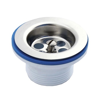 Выпуск мойки 1 1/2" нерж/сетка АНИ Пласт M100