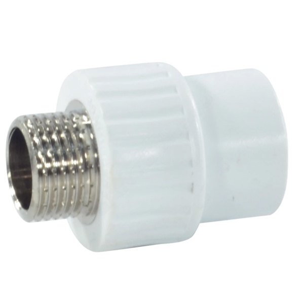 Муфта PP-R бел комб Дн20х3/4" НР РосТурПласт 10663