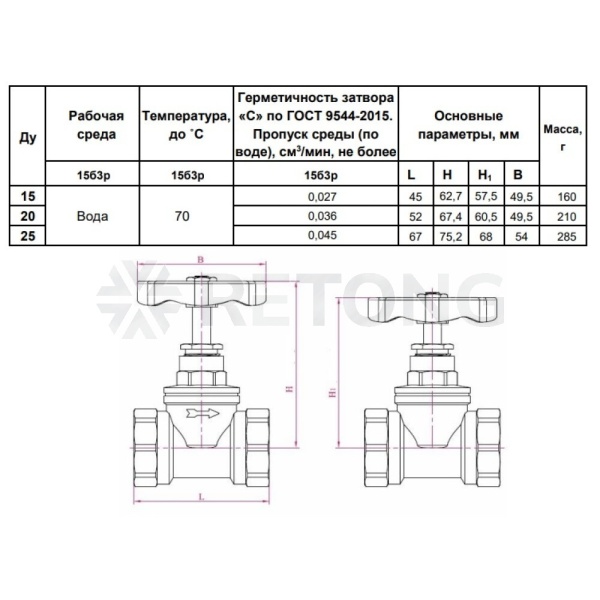 Клапан запорн лат 15б3р SV100 Ду25 Ру16 м/м SantechSystems