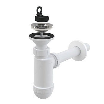 Сифон умыв бут лит/вып 1 1/4"x32 пр/тр 32 нерж/сетка Alca A410