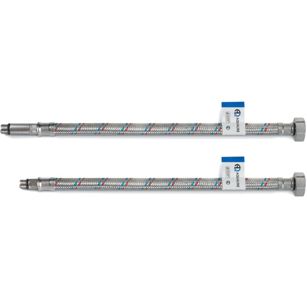 Подводка гибкая д/смес нерж М10-Н1/2" 1.2м нж/г пара AQUALINE 04836