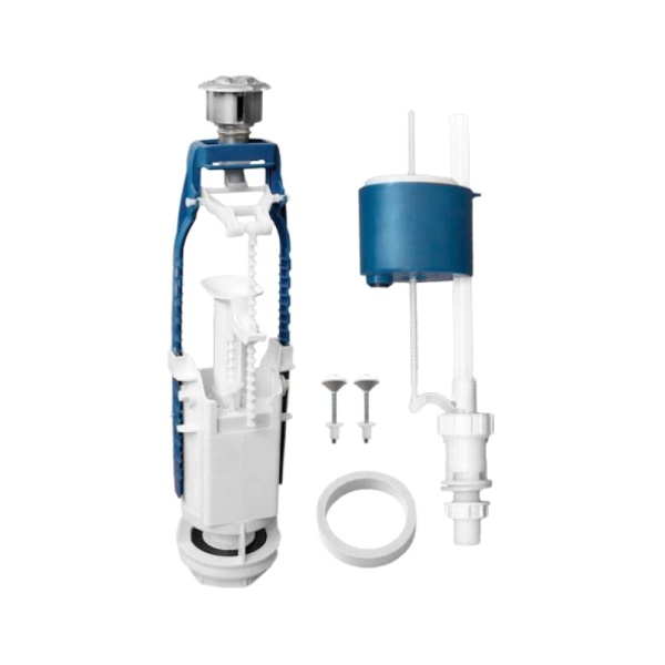 Арматура д/бачка набор 1/2" пл/ш н/под хр кноп 2реж Уклад А77.57.14.3