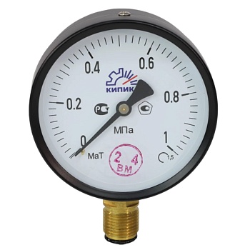 Манометр рад МаТ-100 0-1,0МПаДк100 G1/2" ст Пензапромарматура 053102100