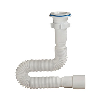 Сифон умыв гофр 1 1/2"x40/50 L=470-1250мм пласт/сетка Орио А-7013