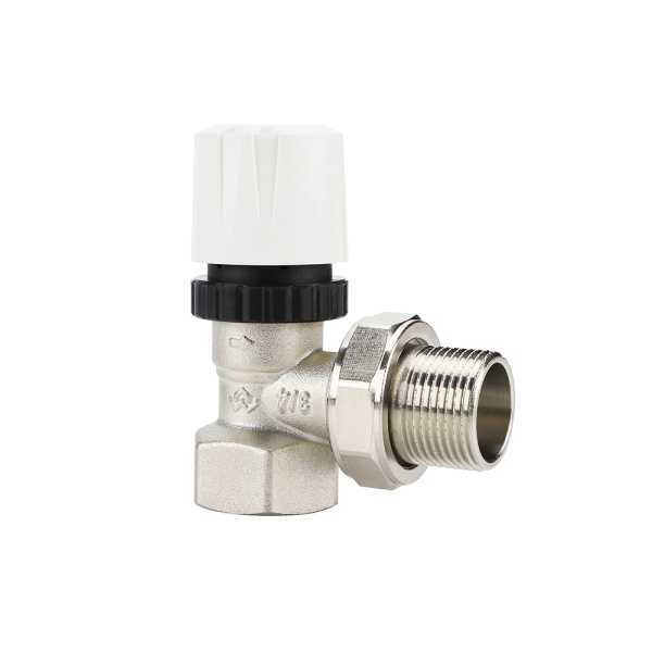 Термостатический клапан (терморегулятор) Varmega VM10403, 3/4" ВР-НР, угловой