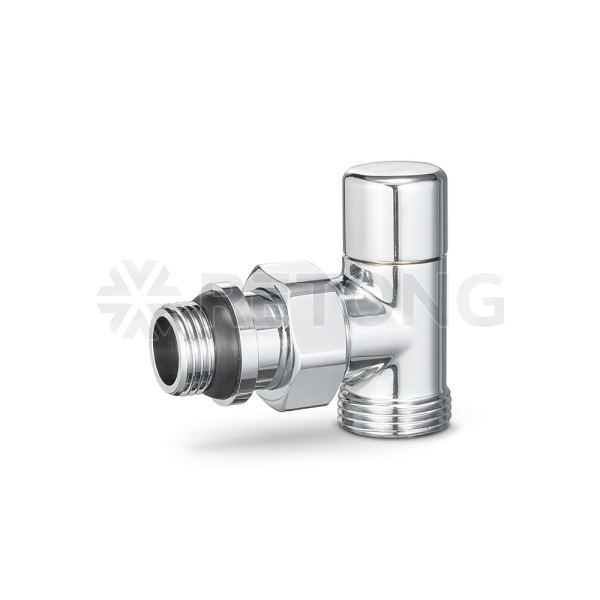 Радиаторный клапан ручной регулировки Varmega VMDV01-410415, 1/2"×3/4"ЕК НР, угловой, хромированный