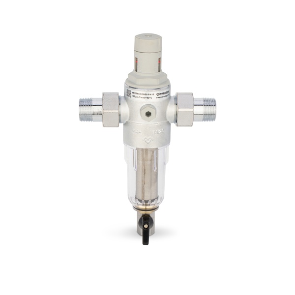 Комбинированный промывной фильтр Varmega VM22802, 3/4" НР, для холодной воды, с редуктором давления