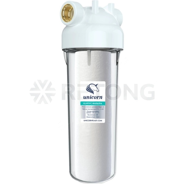 Корпус фильтра пл 3/4" м/м 10SL прозр Unicorn KSBP_3/4
