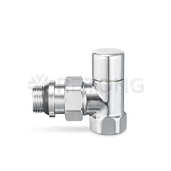 Радиаторный клапан ручной регулировки Varmega VMDV01-410404, 1/2" ВР-НР, угловой, хромированный