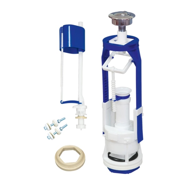 Арматура д/бачка набор 1/2" пл/ш н/под хр кноп стоп РБМ АС-17.3М