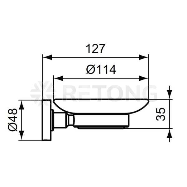 Мыльница IOM с держателем матовое стекло хром Ideal Standard A9122AA
