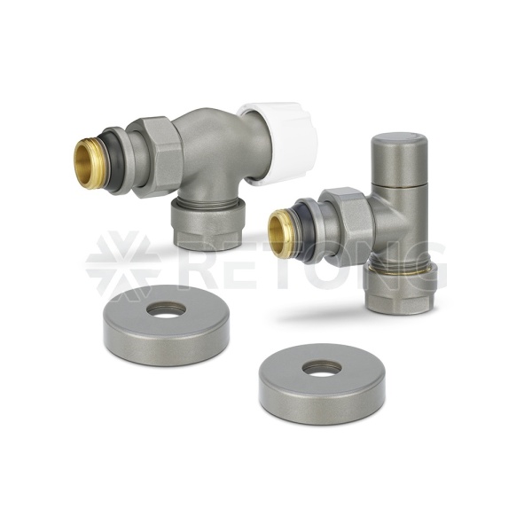 Комплект термостатический с запорным клапаном Varmega №3 VMDV12-310415, 1/2" x 3/4"EK ВР-НР, осевой,