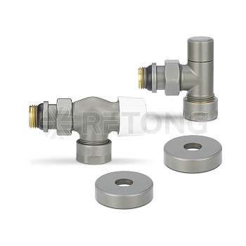 Комплект термостатический с запорным клапаном Varmega №3 VMDV12-310415, 1/2" x 3/4"EK ВР-НР, осевой,