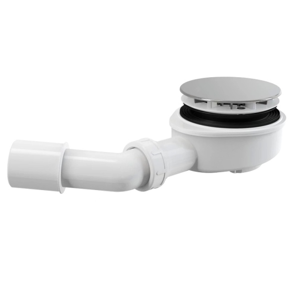 Сифон д/поддона h=60мм 1 1/2"x90 пер/тр 45гр 40/50 хром Alca A491CR