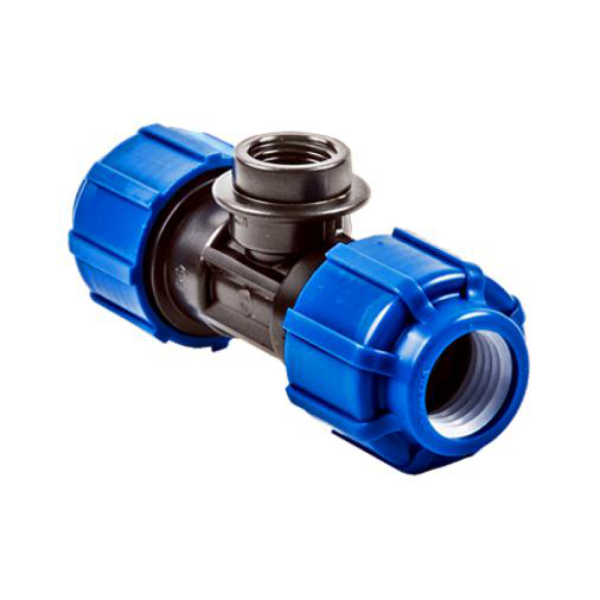 Тройник компресс ПЭ Дн25х1 1/4"х25 НР Ру16 VALFEX 1210022511425
