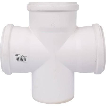 Крестовина PP-H 1-пл бел б/ш Дн110х110х110х87гр в/к RAUPIANO Rehau 11215541001