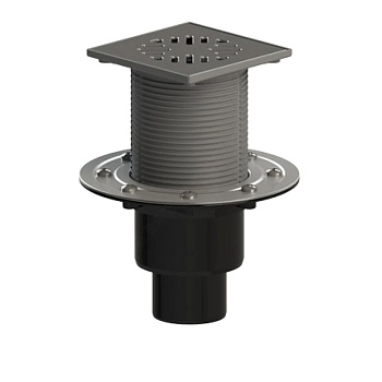 Трап рег верт/вып 3/затв Дн50/75/110 нерж/реш 150х150 310.1 Татполимер 101200463