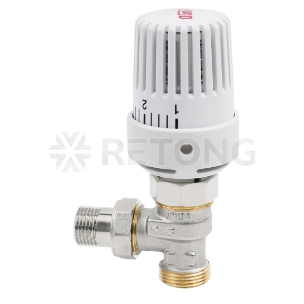 Клапан термостат лат RTL 1/2"x3/4"ЕК р/р Ру10 угл Ogint