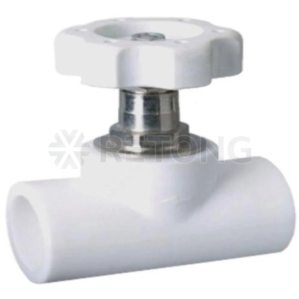 Клапан PP-R бел запорн Дн32х90гр ZFPCL