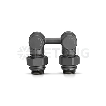 Узел нижнего подключения Varmega VMDV20-200415, 1/2"х3/4"EK НР, угловой, черный