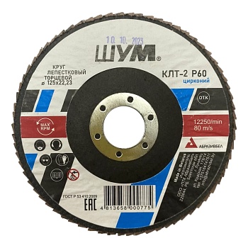 Круг лепестковый КЛТ-2 125х22 Z60 циркон