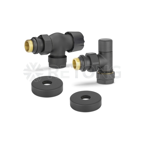Комплект термостатический с запорным клапаном Varmega №3 VMDV12-210415, 1/2" x 3/4"EK ВР-НР, осевой,