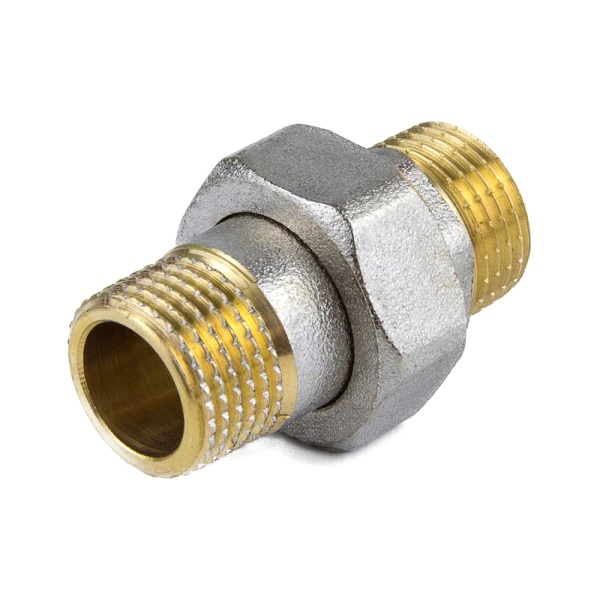 Соединитель лат американка Ду15 р/р никель ГОСТ 32585 Aquasfera 9014-01