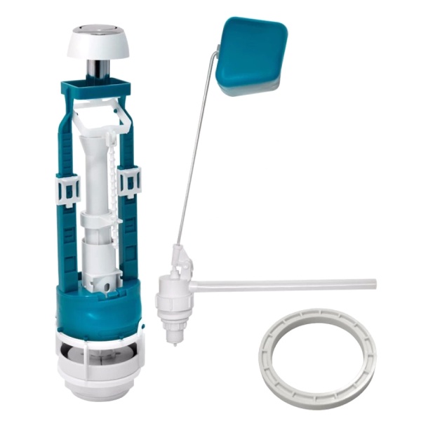 Арматура д/бачка набор 1/2" пл/ш б/под хр кноп 1реж Инкоэр АС1 И-СБкпм-Бм-А-Ф