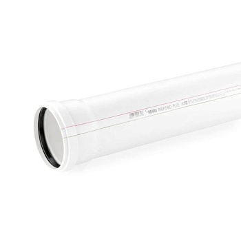 Труба PP-H бел б/ш б/н Дн110х2,7 L=0,25м в/к RAUPIANO Rehau 11202641003