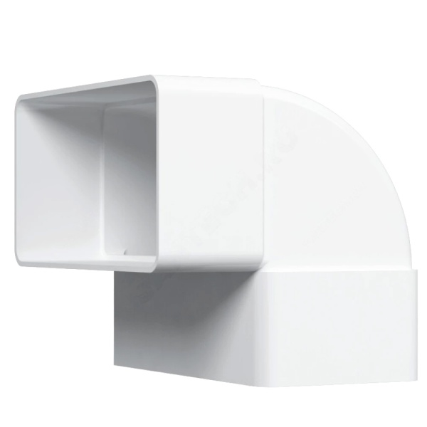 Колено прямоуг 90гр пласт 60х120 вертикальное Эра 612КВП