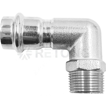 Угольник нерж AISI304 Дн22х1/2" пресс/НР FS122 SantechSystems