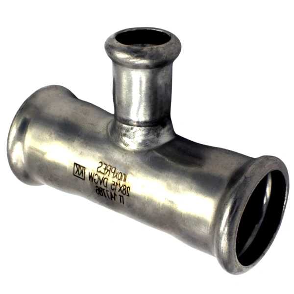 Тройник перех нерж AISI316L Дн54х42х54 Ру16 пресс Inoxpres RM 192054042