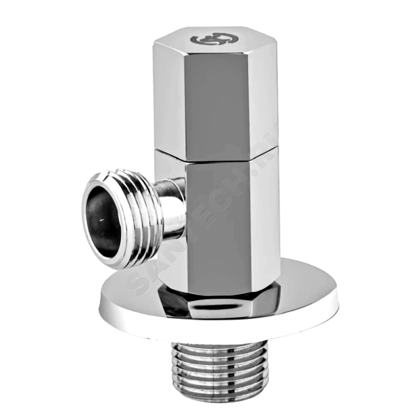 Вентиль угл лат быт с/отр G1/2"х3/8" Ру16 р/р мах гекс блистер Aquasfera 1077-13