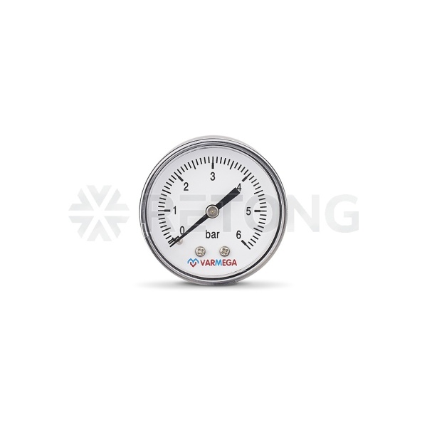 Манометр аксиальный Varmega VMMT08-500602, диаметр 50 мм, 6 бар, 1/4"