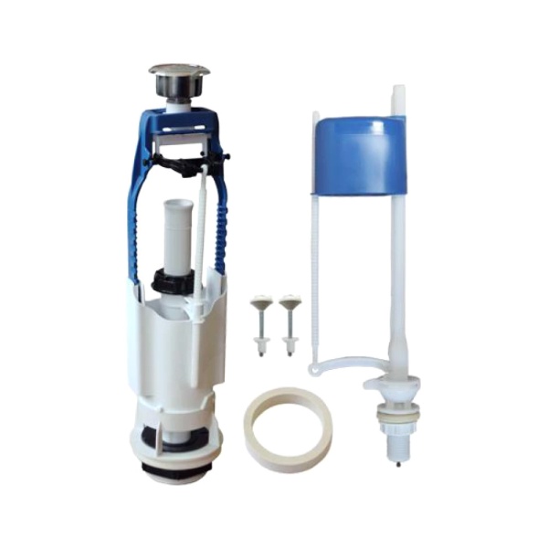 Арматура д/бачка набор 1/2" пл/ш н/под хр кноп 1реж Уклад А 105.57.14.3