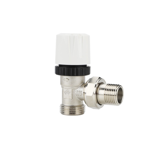 Термостатический клапан (терморегулятор) Varmega VM10402, 1/2" x 3/4"EK НР, угловой