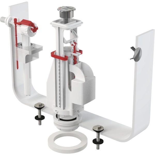 Арматура д/бачка набор 1/2" пл/ш н/под хр кноп 2реж Alca SA08AS 1/2" CHROM