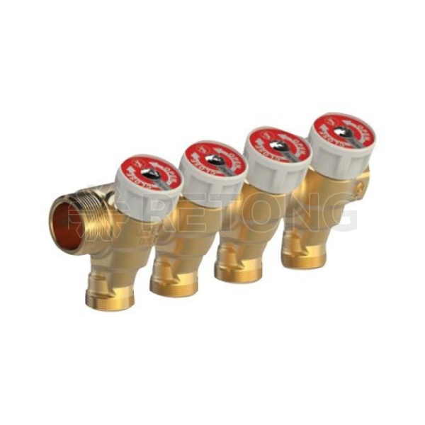 Коллектор лат клап запорн 3/4" м/р 2в 1/2" н/р 35мм Giacomini R585CY072