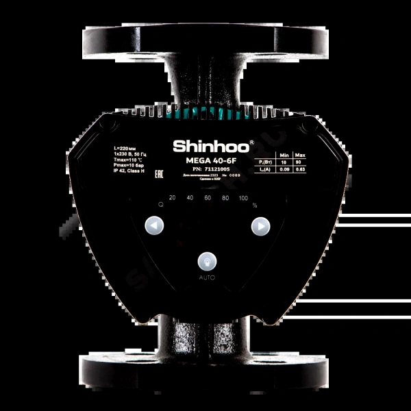 Насос циркул MEGA 40-6F PN10 230В Shinhoo 71121005