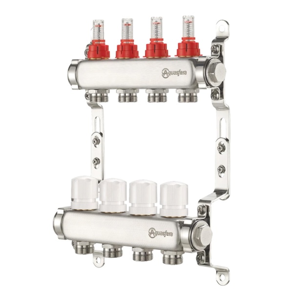 Группа коллект нерж расход 1" м/м 4в 3/4" ЕК н/р Aquasfera 9503-03