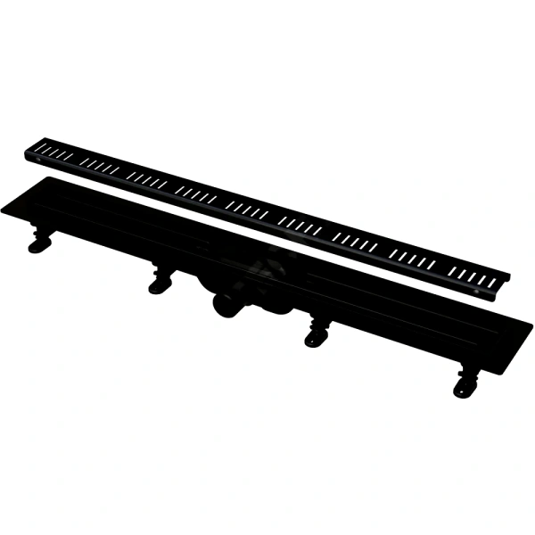 Лоток душев гор/вып комб/з Дн40 750х60 нж/реш черн Alca APZ10BLACK-750M