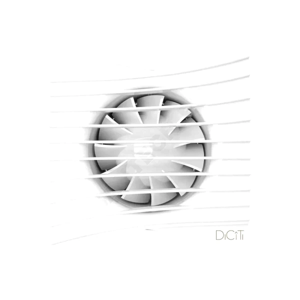 Вентилятор накладной D100 обр клап бел DICITI SILENT 4C