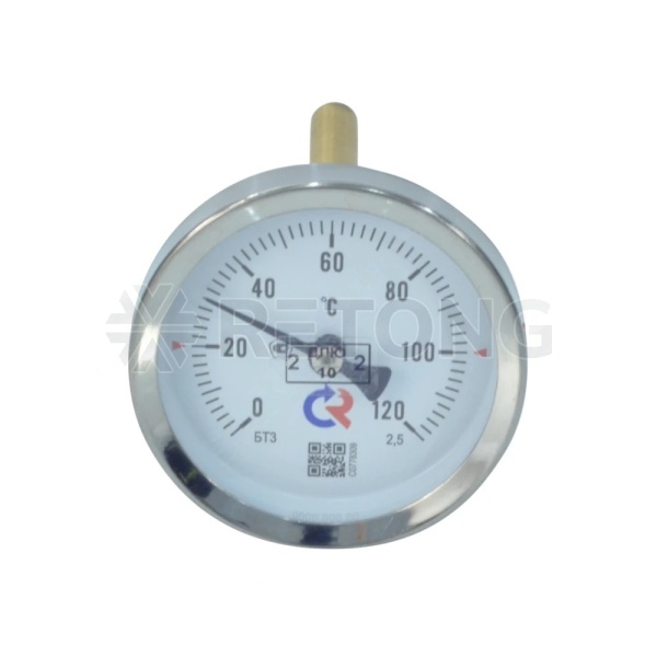 Термометр биметалл БТ-31.211 120С Дк63 L=100 G1/2" осев Росма 00000002408